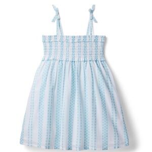 Janie and Jack 6-12 month blue and white strap dress